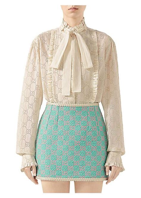 gucci white blouse womens